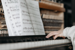 Person playing the piano.