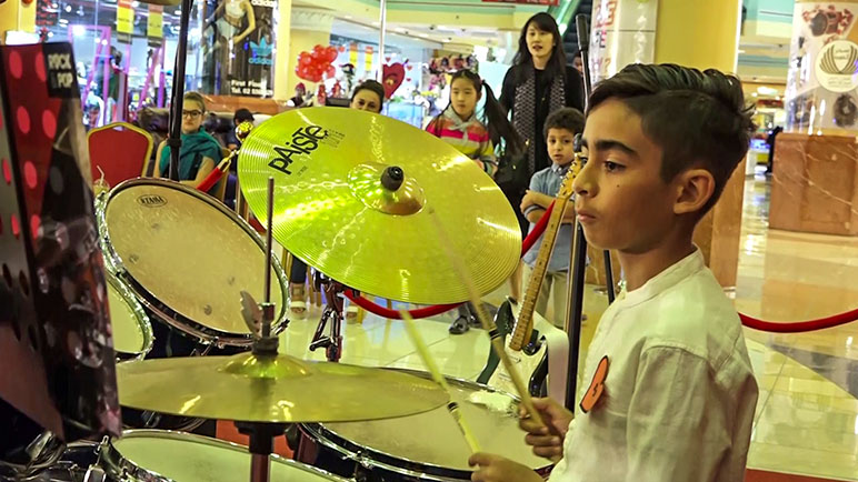 Drum Student at our music school