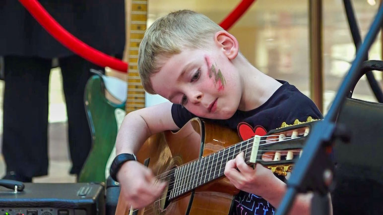 Guitar Student at our Music School