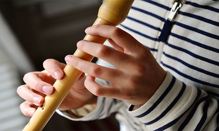 Recorder Student at our music institute