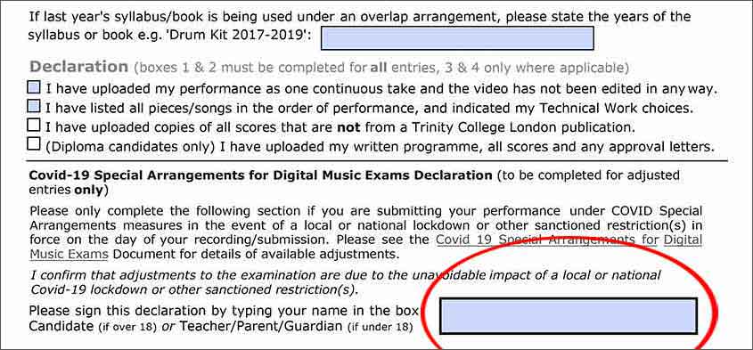 Trinity Digital Exam Steps