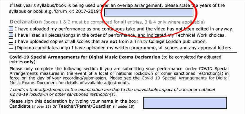 Trinity Digital Exam Steps