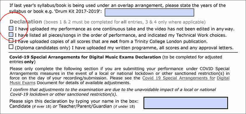 Trinity Digital Exam Steps