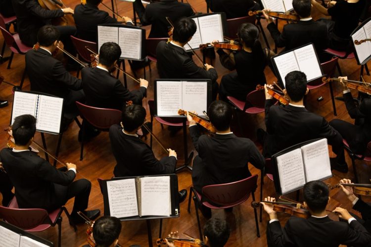 Group playing violin