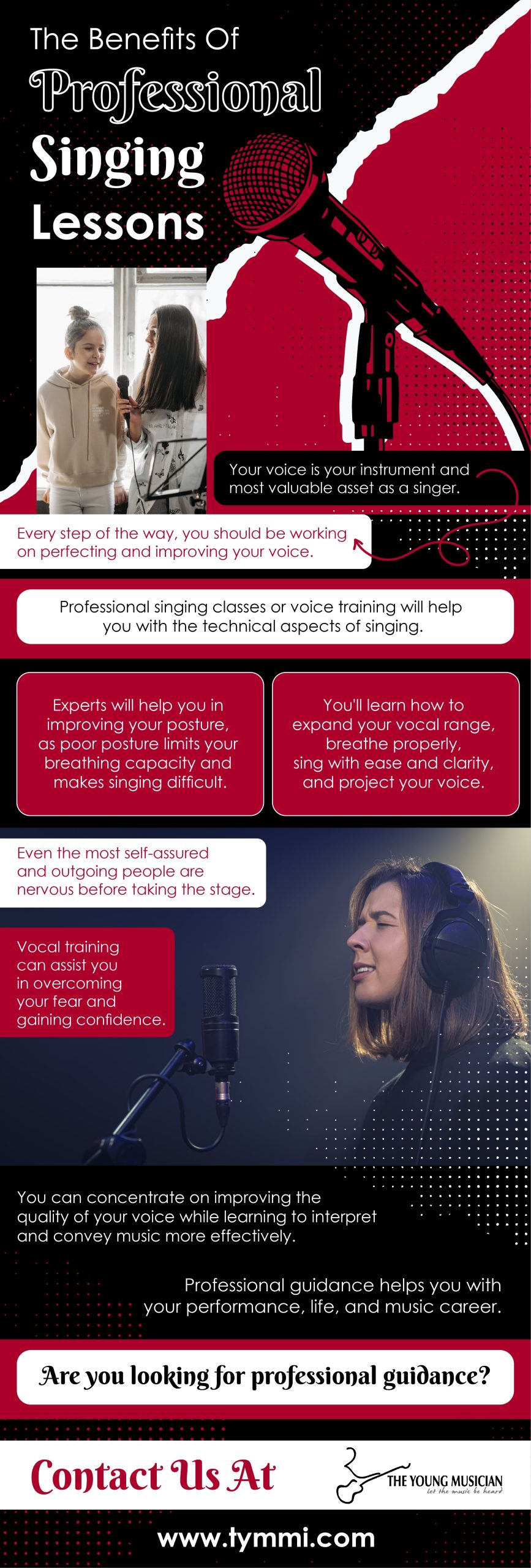 The Benefits of Professional Singing Lessons - Infograph