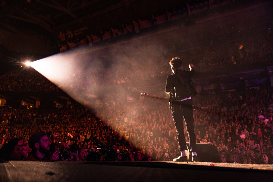 Man singing at the concert