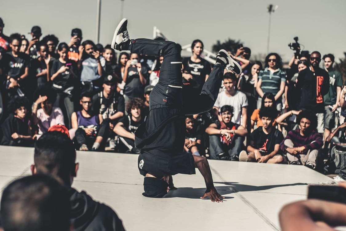 Youngsters doing hip-hop dance