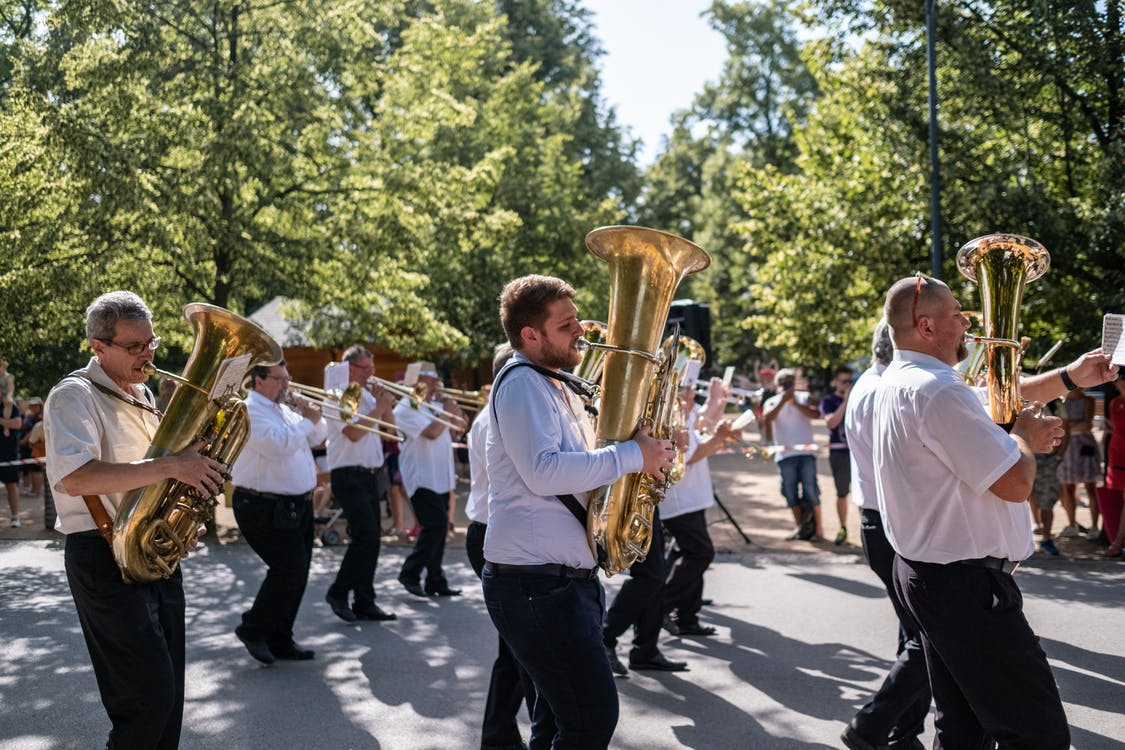 people playing a musical instrument